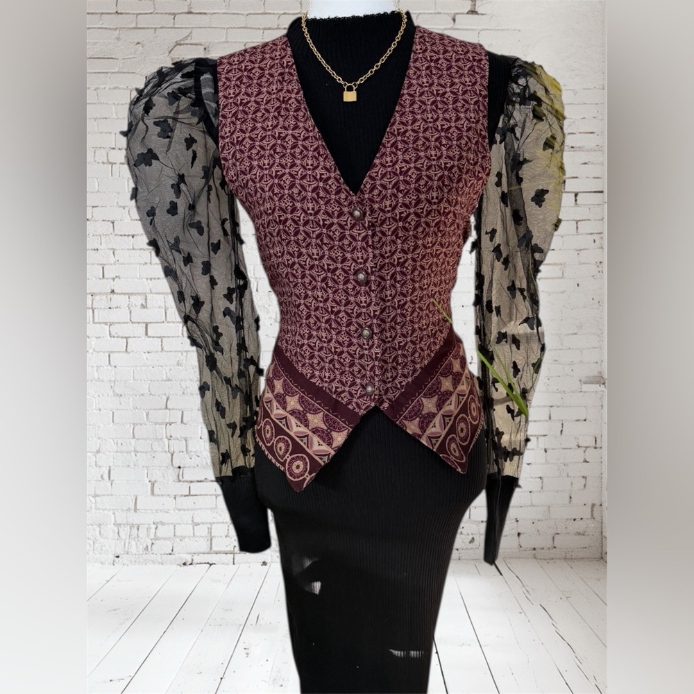 Jantzen Purple Patterned Vest